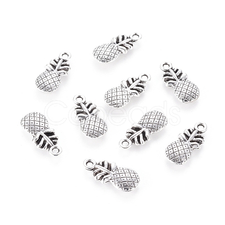 Pineapple Tibetan Style Alloy Pendants TIBEP-N008-13AS-NR-1