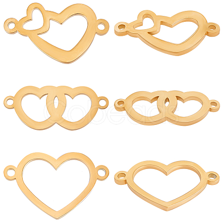 15Pcs 3 Styles 304 Stainless Steel Connector Charms STAS-BBC0002-21-1