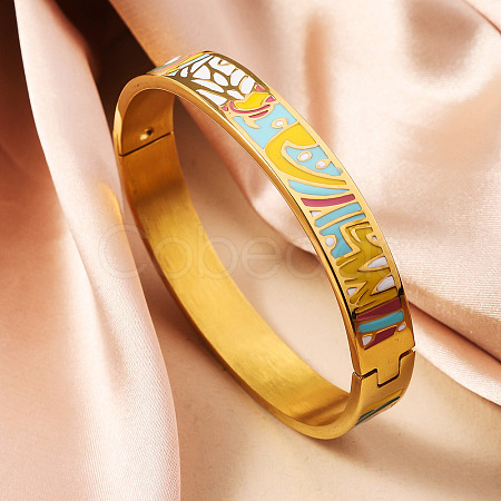 304 Stainless Steel Enamel Bangles FS-WG30162-17-1
