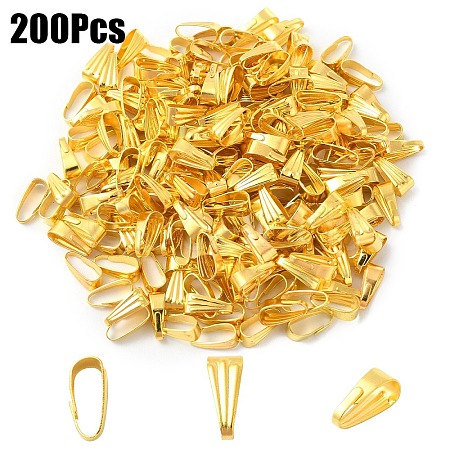 200Pcs Iron Snap on Bails IFIN-YW0003-74G-1