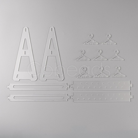 Transparent Acrylic Earring Display Stands EDIS-WH0029-16A-1