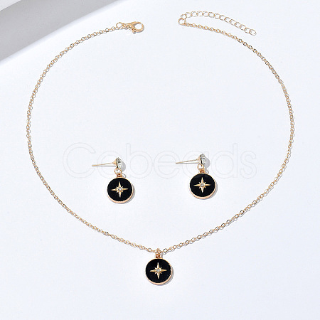 Zinc Alloy Crystal Rhinestone & Acrylic Pendant Necklaces & Stud Dangle Earrings Sets WGD1CBB-06-1