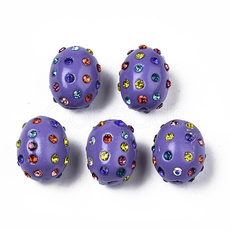 Polymer Clay Rhinestone Beads RB-T017-32C-1