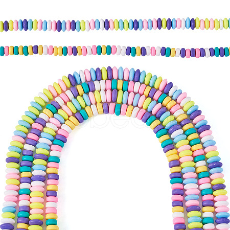 4Strands 2 Styles Handmade Polymer Clay Beads Strands CLAY-TA0002-08-1