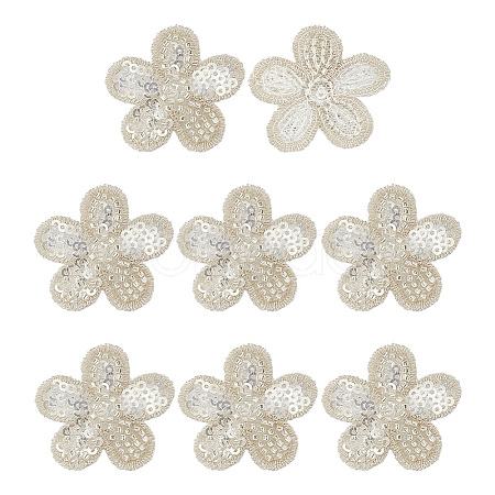 10Pcs Computerized Embroidery Cloth Iron on/Sew on Patches DIY-GO0002-18-1