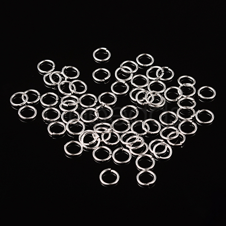 Silver Color Plated Brass Open Jump Rings X-JRC8MM-S-1