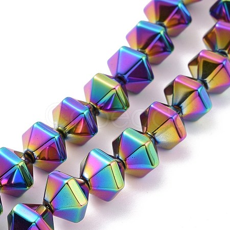 Electroplated Non-magnetic Synthetic Hematite Beads Strands G-G862-01C-1
