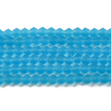 Imitate Austrian Crystal Frosted Glass Beads Strands LS-GLAA-F029-TM4mm-B19-1
