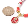 2Pcs 2 Style Alloy Enamel Flower Pendant Necklaces Set NJEW-JN04537-5
