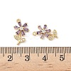 Brass Micro Pave Cubic Zirconia Pendants X1-KK-C099-02G-01-3
