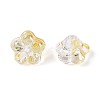 Electroplate Transparent Glass Beads Strands EGLA-N055-03A-10-3