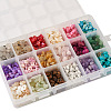 360g 18 Colors Freshwater Shell & Gemstone Chip Bead Sets G-CW0001-01-3