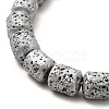 Electroplated Natural Lava Rock Beads Strands G-G984-16A-3