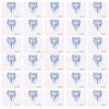 100Pcs Woven Web/Net with Feather Print Paper Jewelry Display Cards CDIS-TA0001-43-1
