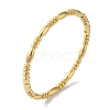 304 Stainless Steel Textured Ring Hinged Bangles for Women BJEW-I315-17G-1