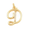 Brass Micro Pave Clear Cubic Zirconia Pendants CU-CBA7939-01D-G-1