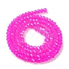 Baking Electroplate Glass Beads Strands DGLA-A039-J4mm-B24-2