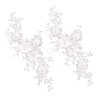 Flower Pattern Polyester Computerized Embroidered Appliques DIY-WH0387-36B-1