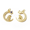 Brass Micro Pave Cubic Zirconia Pendants KK-E068-VB008-1