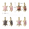 20Pcs 4 Colors Alloy Enamel Pendants ENAM-CJ0002-44-2