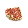 304 Stainless Steel Rhinestone Charms STAS-M092-06G-04-2