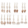 4Pair 304 Stainless Steel Shell Shape Dangle Earrings EJEW-JE06265-2