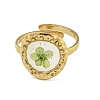 316 Stainless Steel with Epoxy Resin Ring RJEW-Z031-02B-2