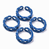 Spray Painted Alloy Cuff Rings RJEW-T011-29D-RS-1