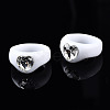 Opaque Acrylic Finger Rings RJEW-Q162-001F-4