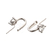 925 Sterling Silver Cubic Zirconia Pendants Bails STER-R011-08P-2