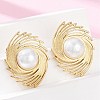 304 Stainless Steel Stud Earrings EJEW-G423-31D-G-2