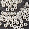 ABS Plastic Imitation Pearl Rondelle Large Hole European Beads MACR-YW0002-87-1