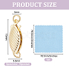 10Pcs 2 Colors Brass Box Clasps KK-GO0002-38-2