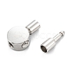 Tarnish Resistant 304 Stainless Steel Bayonet Clasps X-STAS-P285-03P-2