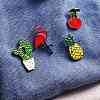 10Pcs 10 Style Alloy Enamel Brooches JEWB-SZ0001-09-7