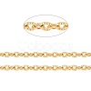 3.28 Feet Ion Plating(IP) 304 Stainless Steel Textured Cable Chains X-CHS-H012-01G-2