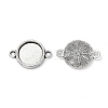 Tibetan Style Alloy Cabochon Connector Settings TIBE-M022-10AS-2
