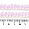 Baking Paint Transparent Glass Beads Strands X-DGLA-A034-J8MM-D09-4