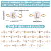 2 Bags Natural Freshwater Shell Beads Connector Charms FIND-SC0021-02-2