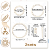 Gear Shape Wooden Cicular Weaving Loom Sets WOOD-WH0029-09-2