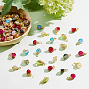 150Pcs Crackle Glass Pendants FIND-DC0001-50-5