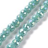 Electroplate Opaque Solid Color Glass Beads Strands X-GLAA-E036-10A-1