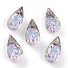 Embossed Glass Rhinestone Pendants GLAA-J101-06A-001VL-1