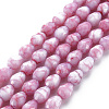 Opaque Baking Paint Glass Beads Strands EGLA-N006-007-2