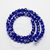 Handmade Evil Eye Lampwork Round Bead Strands LAMP-L055-6mm-06-2