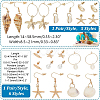 Natural Shell & Conch Drop Earrings Sets EJEW-PH0001-17-2