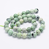 Natural Green Grass Jasper Beads Strands G-J373-03-9.5mm-3