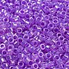 Electroplate Transparent Glass Seed Beads SEED-S042-16A-03-3
