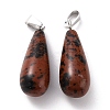 Natural Mahogany Obsidian Pendants G-F707-22-2