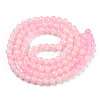 Crackle Baking Paint Imitation Jade Glass Beads Strands DGLA-T003-10mm-01-3
